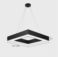 Luminaire suspendu carré moderne de haute qualité, style industriel créatif, éclairage linéaire LED pour bureau