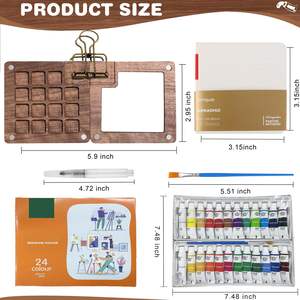 Pocket Artist Aquarelle Voyage Set 15 <span class=keywords><strong>Grille</strong></span> Palette Remplissable Peinture Stylo Voyage Aquarelle Peinture Kit - Product Image 2