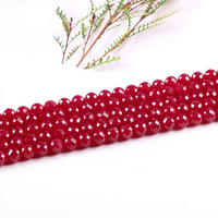 Vente directe usine – Perles de corindon rouge de laboratoire facettées, taillées à froid, semi-finies, accessoires de bijoux DIY, origine inconnue
