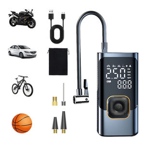 150PSIポータブルカータイヤインフレーター11.1V 4500mAhバッテリー駆動エアコンプレッサーLEDディスプレイ緊急灯自動シャット - Product Image 1