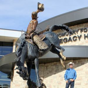 Al aire libre de latón grande hombre caballo estatua de bronce de abuelo y Nieto y escultura de caballo - Product Image 6