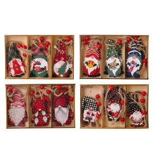 <b>Christmas</b> Supplies American Home Decoration <b>Props</b> Painted Cute Gnome Wooden Pendant <b>Christmas</b> Gift - Product Image 5