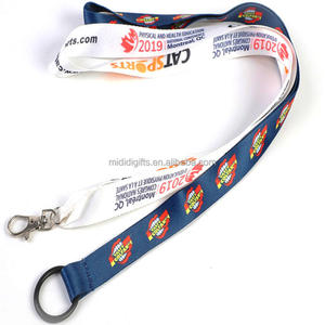 Cordones promocionales personalizados Soporte universal Soporte de dispositivo de anillo con correas para el cuello Correas Salvado Cordones de poliéster impresos - Product Image 1