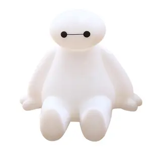 Desenho animado baymax robô shaking, cabeça, figura, ornamentos de carro, adorável, lâmpada noturna de parede, luz noturna, bebê