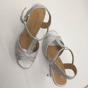 Zapatos de Baile Latinos/<span class=keywords><strong>Salsa</strong></span>/Tango Evkoodance, Nuevos, de Cuero Plateado, Tacón Profesional Delgado de 8.5cm, Forro de Algodón para Mujer - Product Image 6