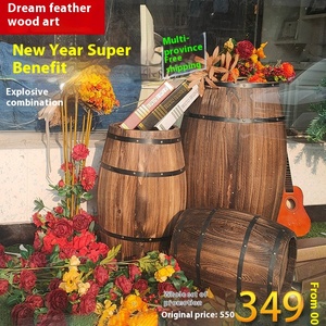 Cổ sồi Thùng đám cưới đạo cụ Thiết Lập Thân thiện với môi đánh bóng rượu vang đỏ & bia thùng gỗ thủ công mỹ nghệ hộp gỗ & tường dấu hiệu - Product Image 6