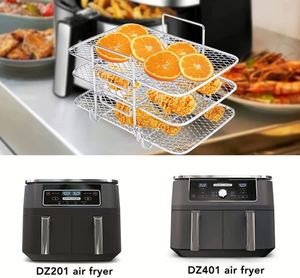 304 Stainless Steel Food-grade Multi-layer Food Dehydrator Display Storage Rack for Air Fryer <b>Accessories</b> - Product Image 3