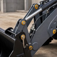Traktor Loader Backhoe 4x4 Mini Wheel Loader Excavator Combo Machine Mesin Diesel Peralatan Konstruksi Pertanian Tugas Berat