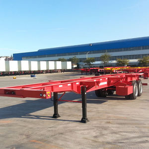 High Quality Factory 2-axle Skeleton Vehicle Skeleton Semi Chassis 50t Container <b>Trailer</b> Skeleton Semi <b>Trailer</b> - Product Image 2
