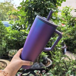DD3734 Tazza da Viaggio Isolata in Acciaio Inox da 40oz, <span class=keywords><strong>Thermos</strong></span> Sottovuoto 100% Antigoccia con Manico <span class=keywords><strong>per</strong></span> Caffè Caldo e Freddo - Product Image 5