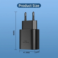 Chargeur mural USB-C PD3.0 QC3.0 25W avec puce intelligente AI, protection contre les surcharges/surtensions/courts-circuits, respectueux de l'environnement pour Samsung iPhone