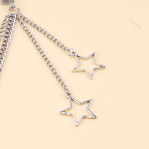 Chaîne de taille Yueli Star Pendant double couche double anneau en alliage de zinc, style Hip Hop, pour usage quotidien - Product Image 3