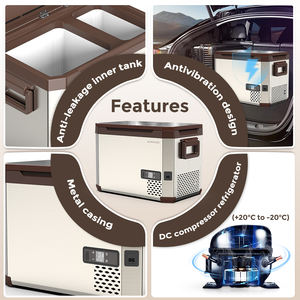 Glacière de voiture <span class=keywords><strong>Alpicool</strong></span> série AH à double zone, mini-congélateur portable à batterie, réfrigérateur à compresseur pour les voyages et les activités de plein air - Product Image 4