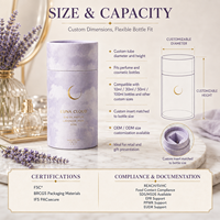 Caja de Cartón Cilíndrica Personalizada, Tubo de Papel para Empaque, Cualquier Tamaño Personalizado, Envase Redondo de Kraft para Perfume, Cosméticos, Aceites Esenciales, Regalos