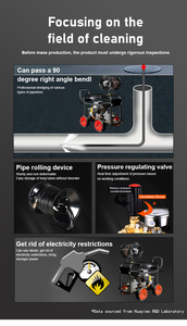 25HP High-Pressure Diesel Sewer Drain Cleaning <b>Machine</b> New Pipeline Dredging Equipment for Optics Quick Cleaning Blocked - Product Image 4