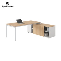 Bureau de direction SpaceUnited, bureau d'ordinateur avec structure métallique, mobilier de bureau moderne pour le bureau