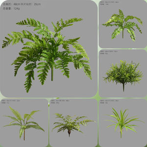 Haute assurance fougère persane <span class=keywords><strong>plante</strong></span> verte artificielle décoration murale en plastique souple pour la conception de paysage à la maison et les accessoires de colle - Product Image 2