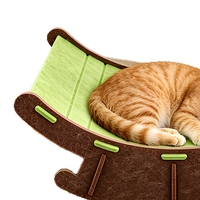 Lit de couchage confortable en feutre résistant aux griffures pour chats d'intérieur, toutes saisons