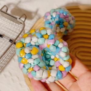 TPR <b>Bead</b> Ball Squishy Toy Colorful Foam Filled Squeeze Stress Relief Ball Sensory Fidget Toy Macaron Party Favor Desk Decor - Product Image 5