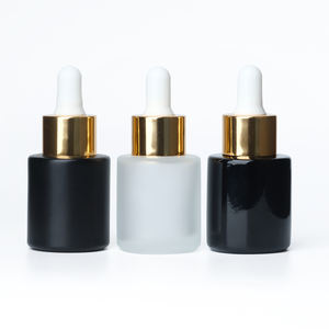 Botella de Vidrio Ámbar Transparente de 30 ml con Gotero para Aceites Esenciales, con Gotero Blanco y Negro - Product Image 5