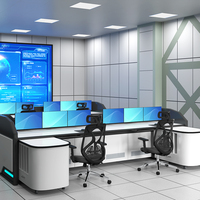 Solution de console de trafic aérien moderne sur mesure, mobilier commercial spécial, console de salle de contrôle de sécurité