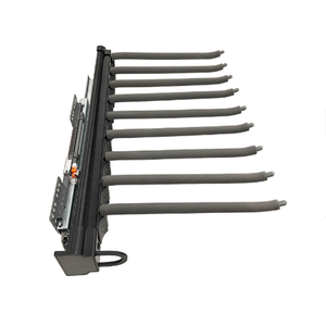 Rail de glissière télescopique pour pantalonnière, double rangée, coulissant, à montage supérieur, avec quincaillerie - Product Image 1