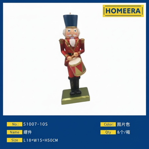 Wholesale 6-Piece Resin <b>Nutcracker</b> Doll Decorations Customizable 30cm Size for Party Packed in <b>Gift</b> Boxes - Product Image 1