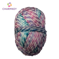 Vente en gros de tricot à la main volumineux 100% fil acrylique à rayures colorées fil acrylique tordu arc-en-ciel fil acrylique au crochet livraison gratuite