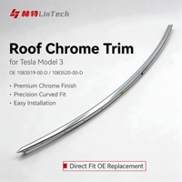 Garniture de toit chromée LinTech pour Tesla Model 3 1083519-00-D 1083520-00-D, remplacement direct OE, accessoires automobiles, vente en gros
