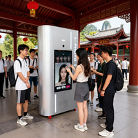 Cabina de Fotos Digital Inteligente con Pantalla Táctil de 32 Pulgadas, Autoservicio, Pago Inteligente con IA, Quiosco de Fotos Instantáneas