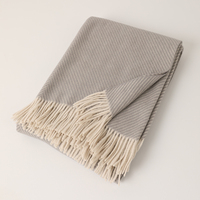 Plaid en laine d'agneau tissé sur mesure, couverture polaire pour la maison, idéale pour l'hiver