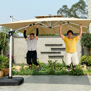 Sombrilla de luz LED de aluminio contemporánea, <span class=keywords><strong>Base</strong></span> de paraguas de jardín plegable para Patio, patio, gimnasio, Hospital, muebles de exterior - Product Image 3