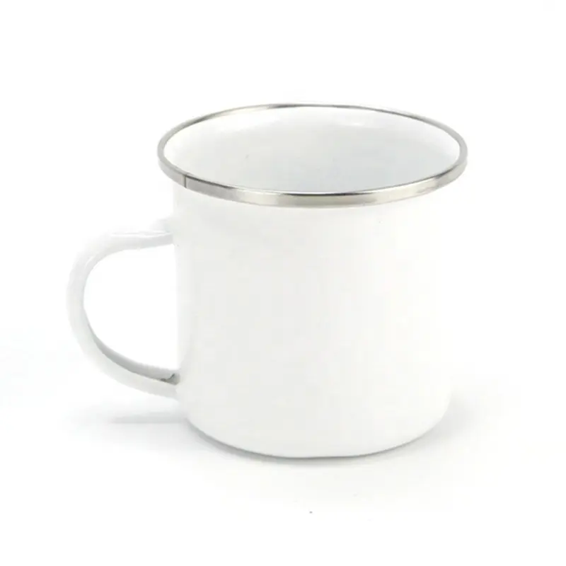 11oz beyaz kupa süt kahve kupa süblimasyon emaye kupa baskı aksesuarları