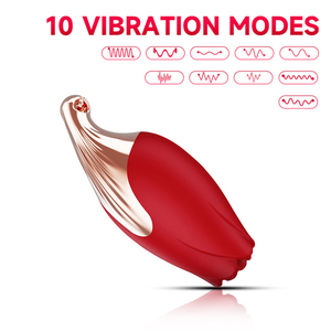 Collana Vibrante Portatile in Metallo a Forma di Rosa per Stimolazione Clitoridea e del Capezzolo, Vibratore con 10 Modalità, Potente Giocattolo Sessuale per Donne - Product Image 2