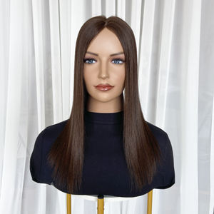 Nouvelle conception 2026, cheveux naturels bruns européens lisses, dentelle HD, cheveux vierges Remy, topper pour cheveux, petits nœuds, densité 130%, pour femmes - Product Image 6