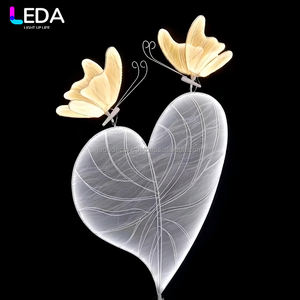 LEDA Romantic LED Glowing Heart Shape Leaf & Butterfly Decor Props for Wedding/Party Ambiance - Product Image 3