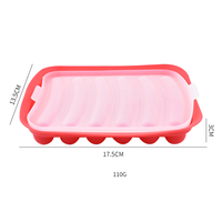 Moule à saucisses en silicone de qualité alimentaire avec couvercle, réutilisable, pour la fabrication de hot-dogs à la maison, utilisable au four et au micro-ondes