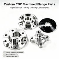 Pièces de bride usinées CNC sur mesure OEM, usinage de précision de brides métalliques par tournage et fraisage CNC pour équipements automobiles et industriels