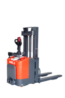 Gerbeur électrique double élévateur HELI 2 tonnes, mini gerbeur manuel avec mât de 4,5 m pour entrepôt, gerbeur à batterie pour stockage en hauteur
