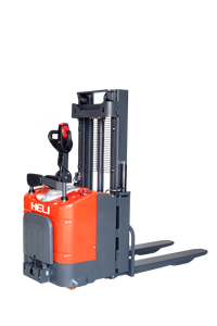 Gerbeur électrique double élévateur HELI 2 tonnes, mini gerbeur manuel avec mât de 4,5 m pour entrepôt, gerbeur à batterie pour stockage en hauteur - Product Image 2