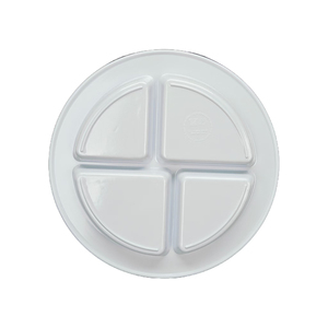 Assiettes en mélamine à 4 compartiments pour enfants et adultes Céréales Protéines Poids et nutrition divisés - Product Image 3