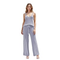 Ensemble de vêtements de détente avec pantalon large, pyjama et vêtements de nuit pour femme, vente en gros, livraison gratuite