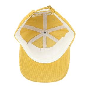 Gorra de Verano de Diseño de 6 Paneles de Pana Amarilla con Etiquetas - Product Image 6