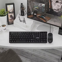 Clavier filaire personnalisé à 104 touches + souris optique 3D en ABS, combo clavier-souris avec interface USB, prix d'usine, pour bureau ou ordinateur portable