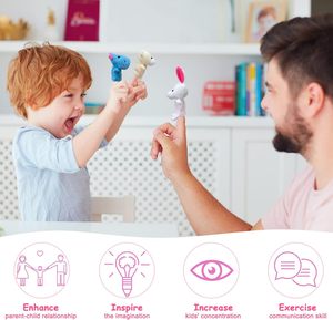 Juguete de Peluche en Oferta, Muñeco de Peluche con Pie, Animal de Dibujos Animados, Juguete de Dedos, Juguete de Rompecabezas para Niños - Product Image 2