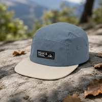 Casquette de course en nylon à 5 panneaux avec logo personnalisé de haute qualité, tissée, respirante et à séchage rapide