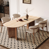 Chaise de salle à manger en tissu de style nordique moderne minimaliste avec dossier en bois massif pour salon et usage domestique