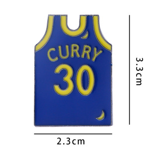 Gran oferta, broche de estrella de la <span class=keywords><strong>NBA</strong></span>, insignia de Metal de baloncesto, broche deportivo, alfileres, Pin de esmalte suave, decoración de bolsa de ropa - Product Image 2
