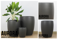 Pots et jardinières ronds modernes en ciment pour la décoration de la maison, du hall, de l'hôtel et du balcon, avec couleurs et prix personnalisés