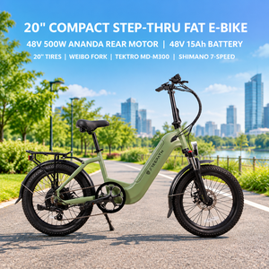 20 Zoll Pendler-Elektrofahrrad mit Hinterradnabenmotor 48V500W 48V15Ah Lithium-Akku <span class=keywords><strong>Wepo</strong></span> Scheibenbremse Shimano 7-Gang E-Bike - Product Image 1